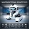 Robots Toys for Kids, 2.4Ghz Remote Control Robot Toys with Music and LED Eyes for Boys/Girls, RC Toy Stocking Stuffers for 3-12 Year Toddler Children Teen for Birthday Day Gift(White)